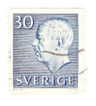 Stamps Sweden -  Gustavi VI / Tercera serie (con iniciales)
