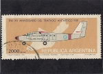 Stamps Argentina -  XX aniversario del tratado Antartico