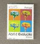Sellos del Mundo : Europe : Portugal : Abril y la evolución