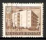 Stamps Hungary -  Edificio del plan quinquenal de Budapest