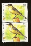 Stamps Singapore -  Aves - Lavandera boyera o motacilla