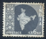 Stamps India -  INDIA_SCOTT 279 MAPA INDIA (6NP) $0,20