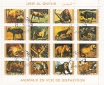 Stamps : Asia : United_Arab_Emirates :  FAUNA EN PELIGRO DE EXTINCIÓN