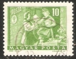 Stamps Hungary -  Cartera pionera