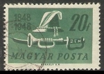 Stamps Hungary -  Arma corona de laureles instrumento musical