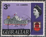 Sellos del Mundo : Europa : Gibraltar : SS Camberra