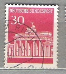Stamps Germany -  1966 Serie básica. Puerta de Branbemburgo. 4 C.