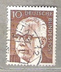 Sellos de Europa - Alemania -  1970 Serie básica. Gustav Heinemann, 1899-1976. Tercer presidente.