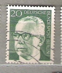 Sellos de Europa - Alemania -  1970 Serie básica. Gustav Heinemann, 1899-1976. Tercer presidente.