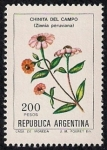 Stamps : America : Argentina :  Zinnia peruviana