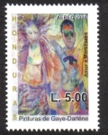 Stamps Honduras -  Paintings from Gaye-Darléne Bidart de Satulsky
