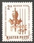 Stamps Hungary -  50 aniversario de la Federacion Hungara de esgrima