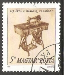 Sellos de Europa - Hungr�a -  125 aniversario maquina de costura Singer