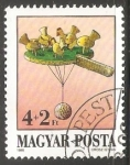 Stamps Hungary -  Gallinas picoteando