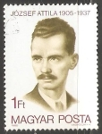 Stamps Hungary -  Jozsef Attila 