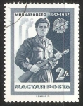 Stamps Hungary -  Hombre con rifle