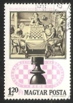 Sellos de Europa - Hungría -   juego de ajedrez en el siglo 17