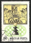Stamps Hungary -   juego de ajedrez en el siglo 17