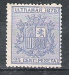Sellos de America - Cuba -  1875 Cuba Española. Escudo de España*****