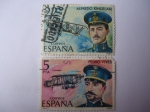 Stamps Spain -  Eds:2598 - 2595-Pioneros de la Aviación - Alfredo Kindelan y Pedro Vives.