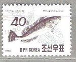 Sellos de Asia - Corea del norte -  1990 Besugo. Sparus macrocephalus.