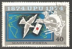 Stamps Hungary -  Cartas y paloma mensajera
