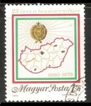 Stamps Hungary -  mapa