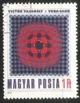 Stamps Hungary -  Pintura de Victor Vasarely