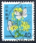 Stamps Japan -  JAPON_SCOTT 1416.04 FLOR DE COLZA, Y MARIPOSAS DE LA COL. $0,20