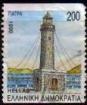 Stamps : Europe : Greece :  GRECIA GRECEE 1990 Scott 1698 Sello Arquitectura Monumentos Faro Patras Usado