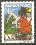 Stamps Hungary -  Dinosaurios