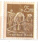 Sellos del Mundo : Europa : Alemania : 1922 Serie básica. Agricultor.Imperio Alemán./