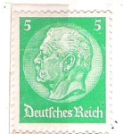 Stamps Germany -  1932 Presidente. Paul von Hindenburg, 1847-1934. C.Imperio Alemán.***