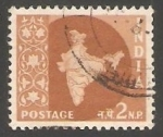 Stamps : Asia : India :  Mapa de la india