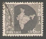 Stamps : Asia : India :  Mapa de la india