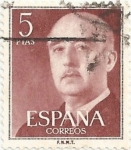 Stamps Spain -  (257) SERIE BÁSICA FRANCO. VALOR FACIAL 5 Pts. EDIFIL 1160