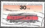 Stamps Germany -  Para los jóvenes (La locomotora diesel de la Clase 218 de DB).