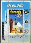 Stamps : America : Grenada :  GRENADA 1971 B16 Sello HB Serie Espacio Apollo XIII-XIV Y XV