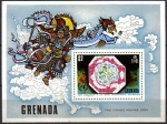 Stamps : America : Grenada :  GRENADA 1973 B28 Sello Nuevo HB 10 Aniversario de la Organización Mundial de Meteorología