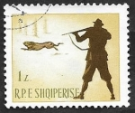 Stamps : Europe : Albania :  814 - Caza de la liebre