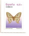 Stamps Spain -  Mariposa (Graelisia Isabelae)