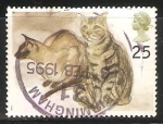 Stamps United Kingdom -  Gatos