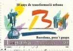 Stamps : Europe : Spain :  BARCELONA POSA´T GUAPA. ESTATUA DE COLÓN Y ARCO DEL TRIUNFO. EDIFIL 3411