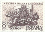 Stamps : Europe : Spain :  LA HACIENDA PÚBLICA Y LOS BORBONES. ESCUDO CASA DE ADUANAS, MADRID. EDIFIL 2573
