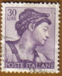 Stamps Italy -  MIGUEL ANGEL, su obra.
