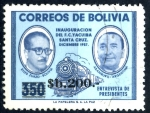 Stamps Bolivia -  BOLIVIA_SCOTT 699.02 ENTREVISTA DE PRESIDENTES SUAZO & ARAMBURU. $0.25