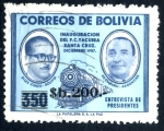 Stamps Bolivia -  BOLIVIA_SCOTT 699.03 ENTREVISTA DE PRESIDENTES SUAZO & ARAMBURU. $0.25