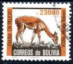 Stamps : America : Bolivia :  BOLIVIA_SCOTT 715.02 VICUÑA, FAUNA EN PELIGRO. $0.50