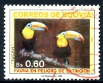 Stamps : America : Bolivia :  BOLIVIA_SCOTT 747.01 TUCAN, FAUNA EN PELIGRO