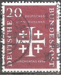 Stamps Germany -  Convención de la Iglesia Evangélica en Frankfurt am Main.